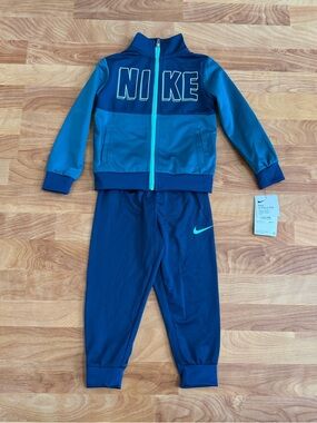 Nike Blue & Teal Kids Track Set Jacket and Pants
